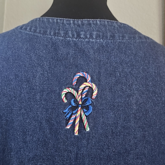 Candy cane denim maxi dress size 14 - Picture 7 of 9